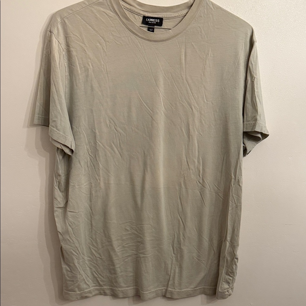 Express Light Beige Short Sleeve Tee